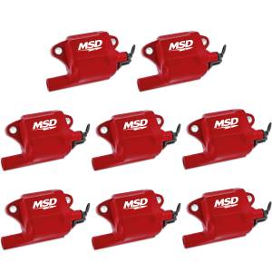OEM Style - Chevy - MSD - MSD Ignition Coils Pro Power Series GM LS2/LS7 Engines, Red, 8-Pack 82878