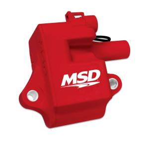 OEM Style - Chevy - MSD - MSD Ignition Coil Pro Power Series 1997-2004 GM LS1/LS6 Engines ,Red, Individual 8285