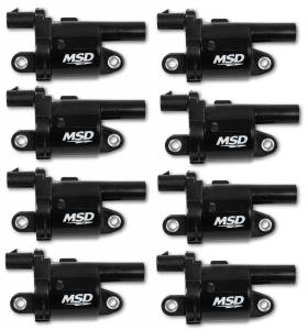 MSD Ignition Coil Blaster Series GM Gen V Direct Injected engines Coils, 2014 and Up, Round, Black, 8-pack 826883