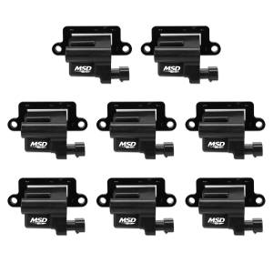 MSD Ignition Coil 1999-2009 GM L-Series Truck engines, Black, 8-Pack 826483