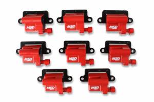 OEM Style - Chevy - MSD - MSD Ignition Coil Blaster LS Series 1999-2007 GM L-Series Truck engines, Red, 8-Pack 82648