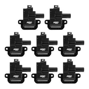 OEM Style - Chevy - MSD - MSD Ignition Coil 1998-2006 GM LS1/LS6 engines, Black, 8-Pack 826283