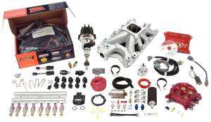 Ford - Small Block - FAST - FAST XFI 2.0 Ford Windsor EFI Kit w/ Red Throttle Body and 550 HP Pump 3035351-05